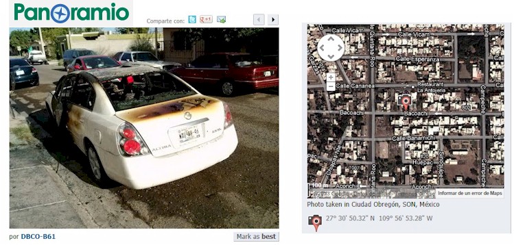 Haga click sobre la imagen para abrir Google Map y ver el lugar del incendio